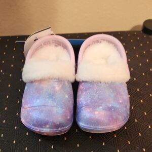 Stride Rite Light-Up Galaxy Clog in Purple and Pink